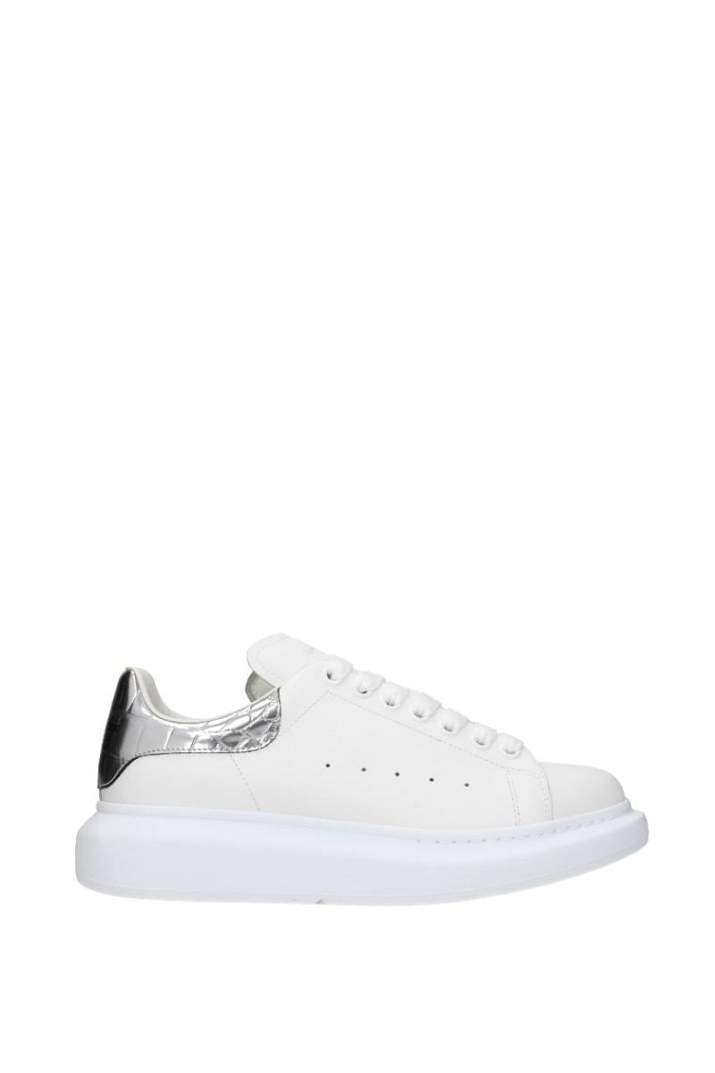 Alexander McQueen Oversized White And Silver Sneakers New | eBay